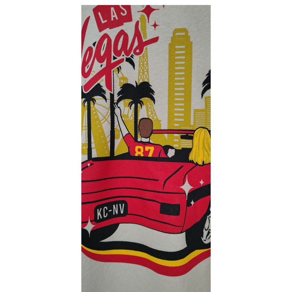 American Apparel Travis Kelce & Taylor Swift 2024 Las Vegas Skyline Sweatshirt - Picture 6 of 7